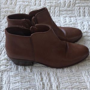 Sam Edelman brown leather booties